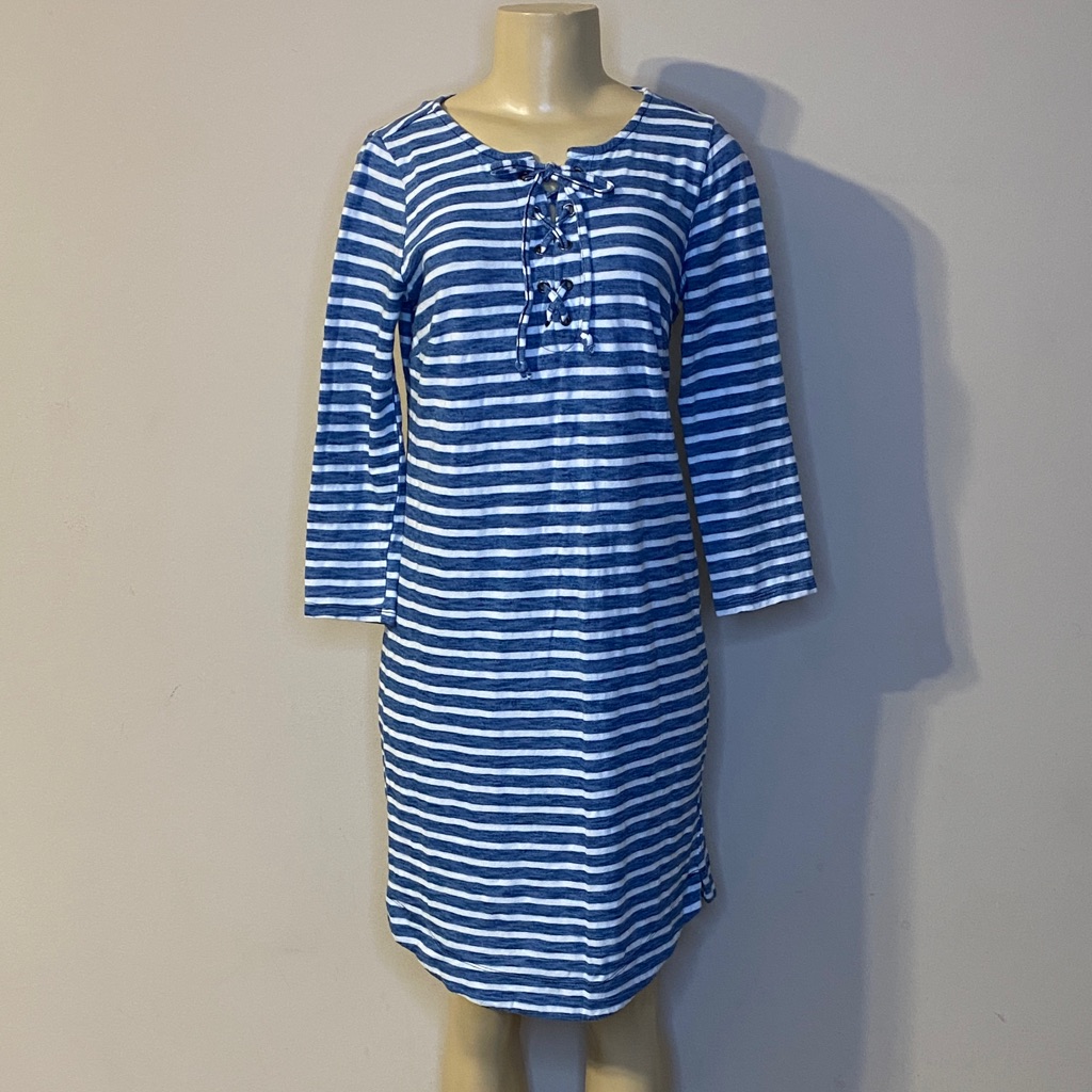 Motherhood Maternity Blue Striped Women's Dress Size S